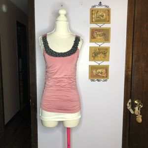 Pink beaded top